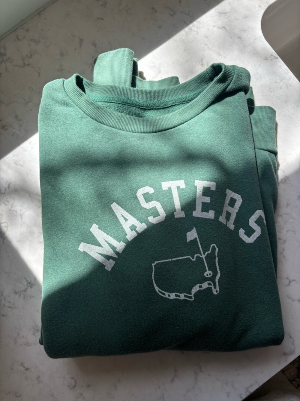 Masters Dark Green Crewneck Sweatshirt with White Logo